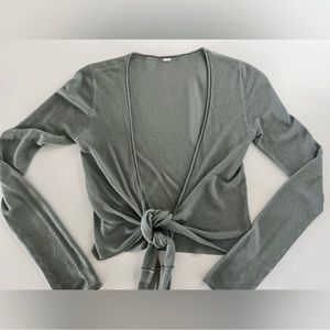 Lululemon Long Sleeved Wrap Cropped Top
